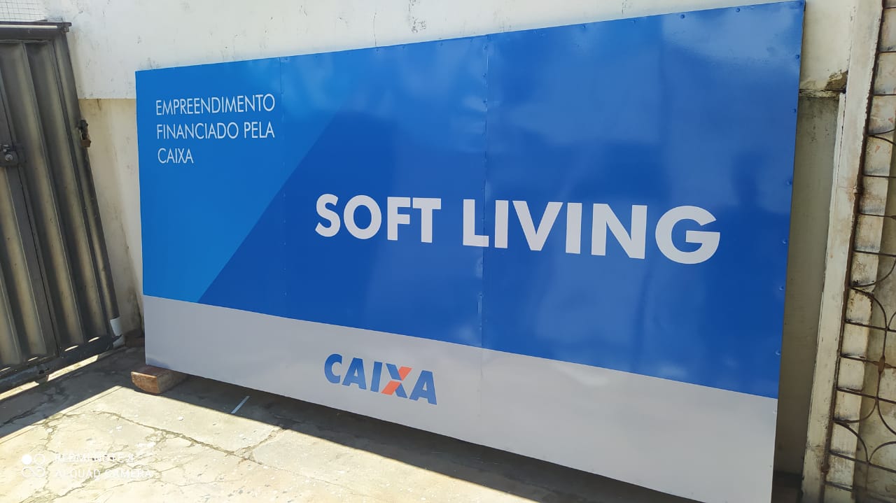 Painel 'Soft Living' de empreendimento financiado pela Caixa